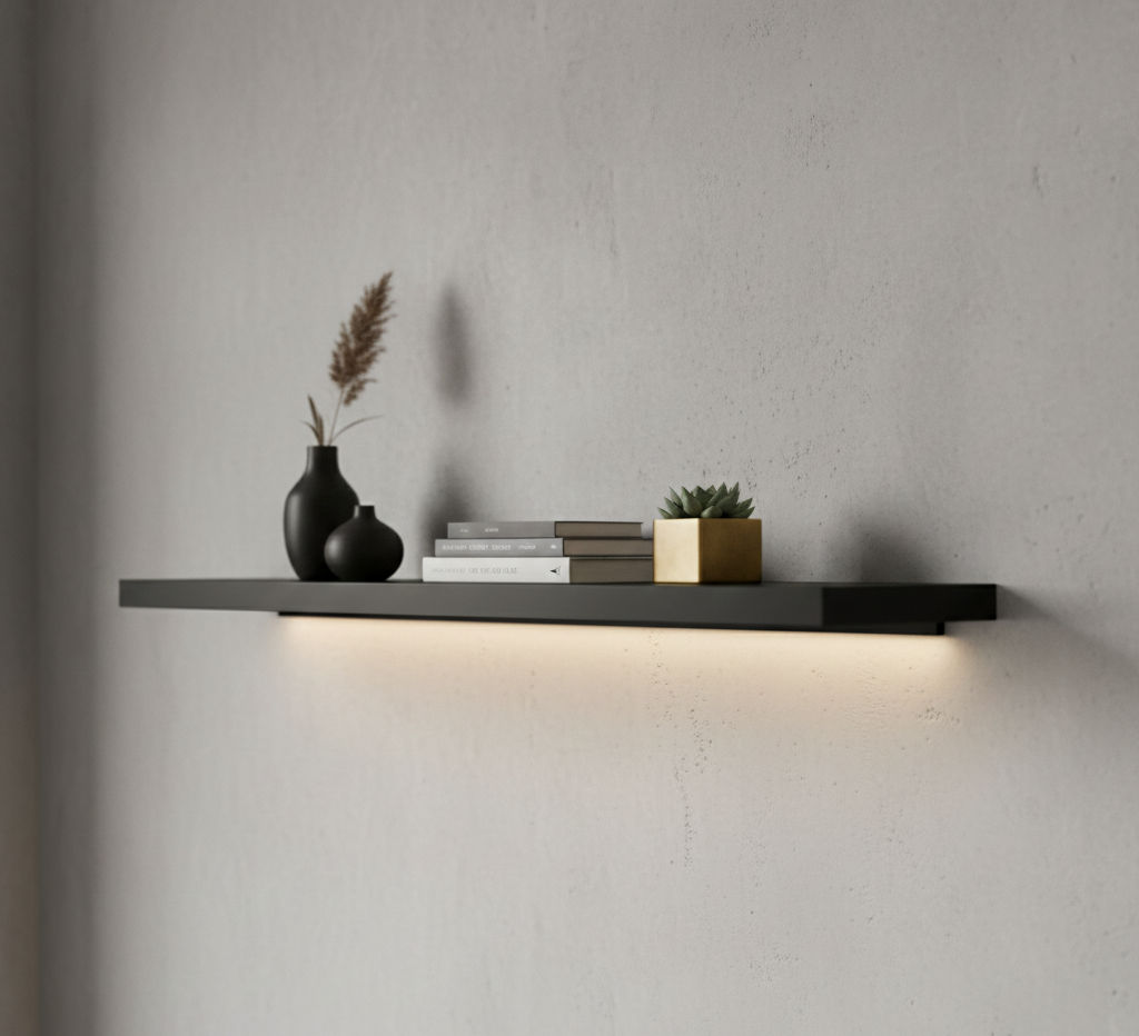 מדף אלומיניום שחור